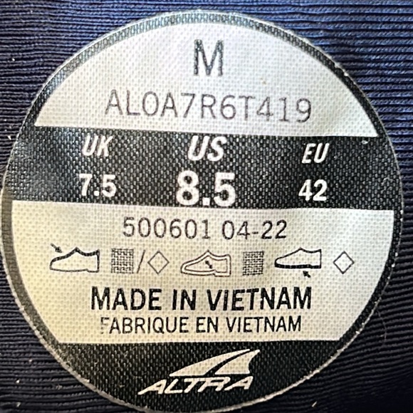 Altra Torin 6 Road Running Shoes Foot Shape Zero Drop Mineral Blue Mens Size 8.5 - Picture 2 of 10